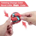 Compact pattern ball track gyro Rubik's cube decompression Interactive Colorful Portable Fingertip marble gyro Rubik's cube. 