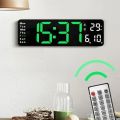 wall clock Digital Wall Clock Large Alarm Clock Remote Control Date Week Temperature Clock Dual Alarms LED Display Clock Living Room Dec. 