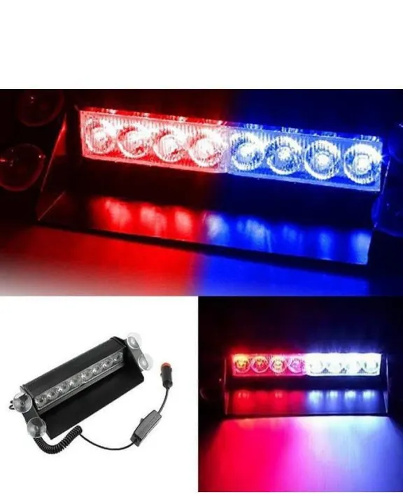 8%20LEDs%20Car/Truck%20VIP%20Emergency%20Flasher%20Dash%20Strobe%20Warning%20Light%20Day%20Running%20Flash%20Led%20Police%20Lights%203%20Flashing%20Modes%2012V%20with%20Metal%20Cover%20-%20Image%204