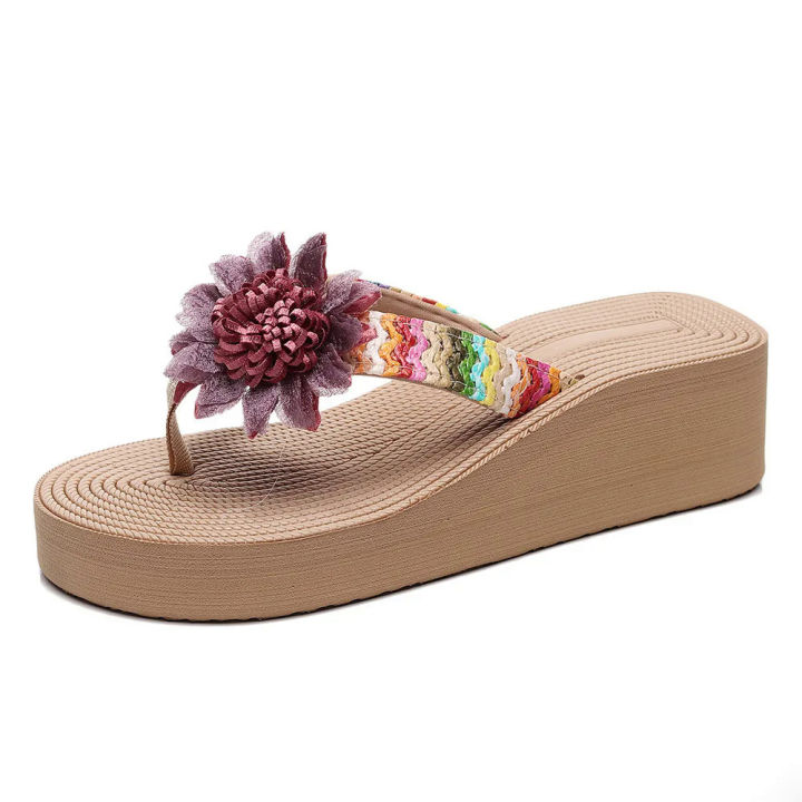 Women%20Slippers%20Summer%20New%20Pattern%20Fashion%20Wedge%20Comfortable%20Beach%20Sandals%20Simple%20Home%20Top%20Slippers%20Ladies%20Flat%20Flip-flop%20Slide%20-%20Image%209