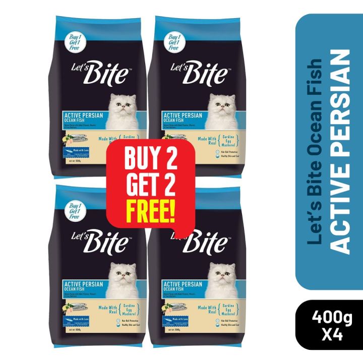 Let's Bite Active Persian (+1 Year) Cat Food (400G X 4 Packs)