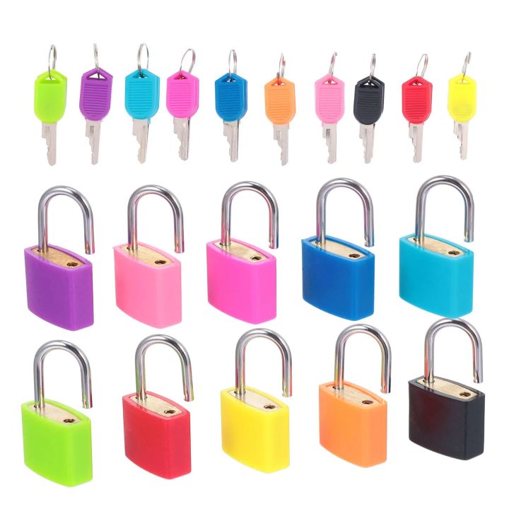 Random Padlocks 10 s Mini Rustproof Padlock Diary Lock Luggage Backpack Suitcase Tackle ...