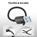 USB 3.0 cable Short USB 3.0 Male to Male cable extension cord USB 3.0 AM to AM cable for cooling fan,Pad, Camera, DVD Player,. 