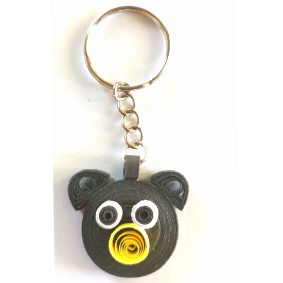 Waterproof Key Tag / Paper Quilling Key Tags Multicolour -01 pcs