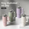 40oz (1200ml) Insulated Stainless Steel Tumbler with Handle – Leak-Proof, Triple-Wall Vacuum Travel Mug for Hot & Cold Drinks, Car Cup Holder Friendly, Sweat-Proof, BPA-Free. 
