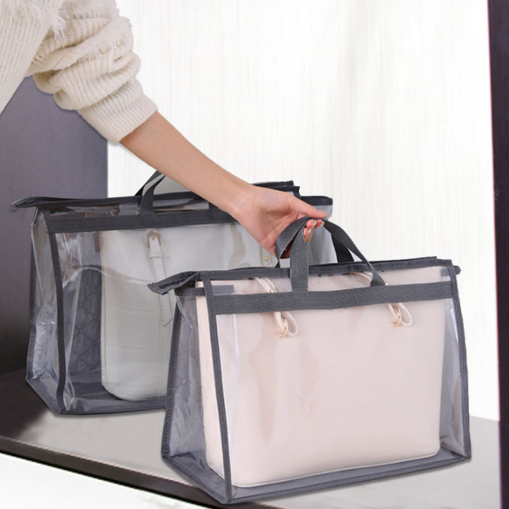 DishyKooker%209pcs%20Organizer%20Bags%20Transparent%20Hanging%20Dust%20Cover%20Bags%20Purse%20Storage%20Organizer%20With%20Zipper%20Handles%20(3%20Sizes:%20S/M/L)%20-%20Image%204