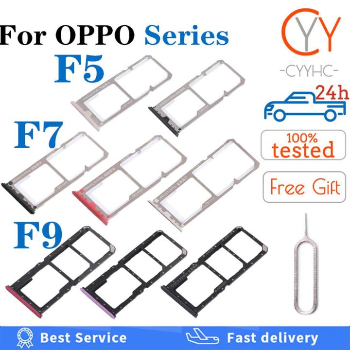 High quality For OPPO F5 F7 F9 SIM Card Tray Slot Holder Holder Reader Replacement Parts