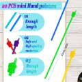 BRADOO 20 PCS Mini Hand Pointers Teachers Pointer Classroom and Presentation Finger Pointer Resin Finger Pointers Stick. 