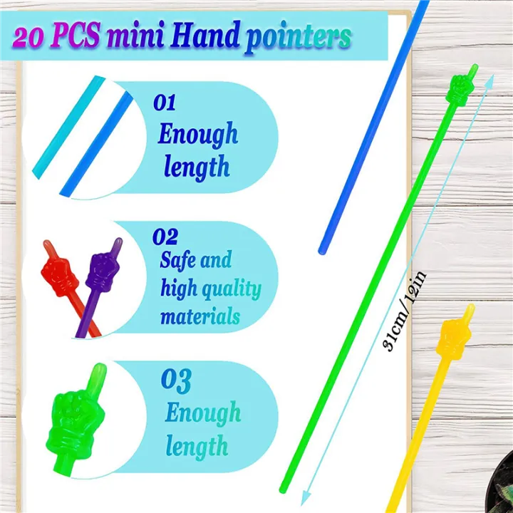 BRADOO%2020%20PCS%20Mini%20Hand%20Pointers%20Teachers%20Pointer%20Classroom%20and%20Presentation%20Finger%20Pointer%20Resin%20Finger%20Pointers%20Stick%20-%20Image%202