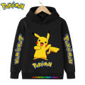 Hot 3-12 years old kids Hoodie Fashion Cartoon print Pokemon Baby Clothing Sweatshirt Children top Girls clothing. 