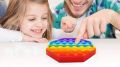 Popit Toys l RANDOM DESIGN l Rainbow Push Pop Its Bubble Fidget Sensory Toy, Bubble Popping Fidget Toy, Fidget Popper Stress Relief and Anti-Anxiety Tools for Boys Girls Kids Adults. 