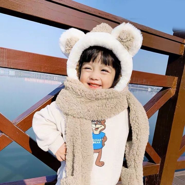 %5BHappier%5DHot%20selling%20Fashion%20Women%20Accessories%20Scarves%202022%20New%20Fashion%20Scarf%20Hat%20Glove%203%20In%201%20Women%20Kids%20Boys%20Girls%20Cute%20Big%20Ear%20Bunny%20Winter%20Warm%20Soft%20Thickening%20Pocket%20Hats%20Hooded%20-%20Image%203