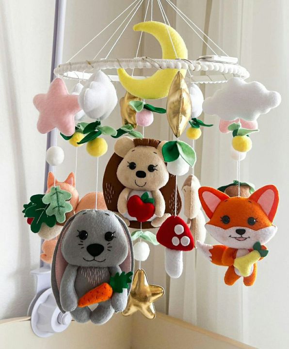 Baby cot mobile jungle,animals baby cot mobile