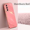 For Samsung Galaxy S22 Plus Back Cover Fashion Shiny Plating Square Bumper Camera Protection Case Soft Silicone Shockproof Protective Mobile Phone Cases. 