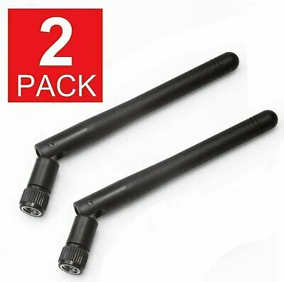 RP-SMA Antenna for Wi-Fi 2.4GHz/5Ghz Wireless Router Card Male Pin-2-Pack