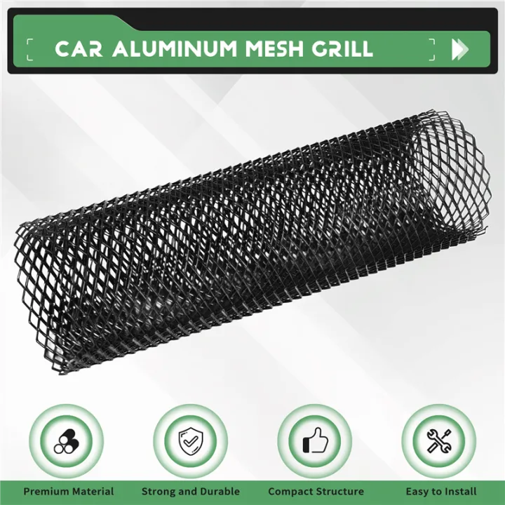 40X13%20Inch%20Universal%20Car%20Grille%20Mesh%20Metal%20Car%20Grill%20Mesh%20Hole%208X16mm%20-%20Image%203
