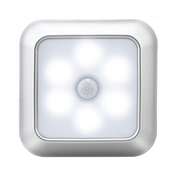 Motion Sensor Night Lights Bedroom Decor Light 6LED Detector Wall Decorative Lamp Staircase Closet Room Aisle Lighting