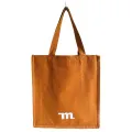 Heavy Duty Brown Eco Friendly Large Canvas Tote Bag with Zipper - 37cm (L) * 7.5cm (W) * 41cm (H) - Holds up to 15kg. 