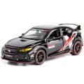 1:32 HONDA CIVIC TYPE-R Alloy Car Model Diecasts & Toy Vehicles Metal Sports Car Sound and Light Collection Gift. 