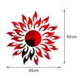 Wall Sticker Sunflower Shape Home Decor Acrylic Decorating 3D Mirror Background Ornaments for Living Room. 