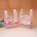 50/100 Pcs Sakura Plastic Bag with Handle 4 Sizes Fresh-keeping Candy Wedding Cartoon Gift Shopping Kitchen Storage Organization. 