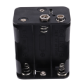 5X Double Side Spring 6 X 1.5 V AA Battery Holder Case Box Black. 