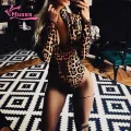 Muses Mall Women Swimming Playsuit Leopard Print Underwater Performance Surfing Bodysuit. 