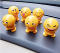 Smiling Face Spring Bouncing Doll Car Smiley Doll Cute Emoji Bobble 1Pcs. 