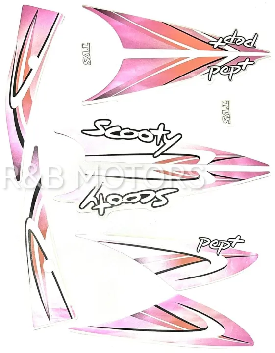 Tvs%20Scooti%20Pep+%20White%20Pink%20Bike%20Full%20Sticker%20Kit%20-%20Image%203