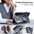 (COD) Crystal Texture Painted Leather Smart Tablet Case For Samsung Galaxy Tab S4 10.5 SM-T830 SM-T835. 