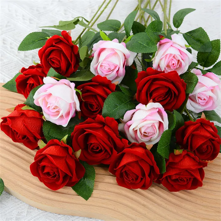 Valentine's%20Day%20Artificial%20rose%20High-quality%20Beautiful%20Single%20rose%20%20flower%20Silk%20rose%20for%20Wedding%20Valentine's%20Day%20gift%20Home%20decoration%20Table%20setting%20Hall%20decoration%20-%20Image%202