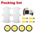 4WD Arduino Car Chassis kit-Transparent chassis kit-Robot Kit 4WD Robot Car Smart Chassis Kit with 4 TT Motor. 