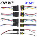 1 sets AMP 1P 2P 3P 4P 5P 6P Waterproof Electrical Auto Connector Male Female Plug with Wire Cable harness for Car Motorcycle. 