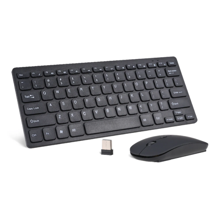 2.4G Wireless Keyboard And Mouse Kit Keypad Ultra-Slim For PC Laptop Computer Accessories Black Keyboards