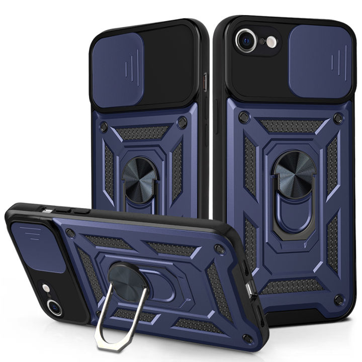 Lereach%20For%20iPhone%207%20/%208%20/%20SE%20Armor%20Phone%20Case%20Camera%20Armor%20Protection%20TPU+PC%20Hard%20Ring%20Car%20Ring%20Bracket%20Shockproof%20Back%20Cover%20-%20Image%209