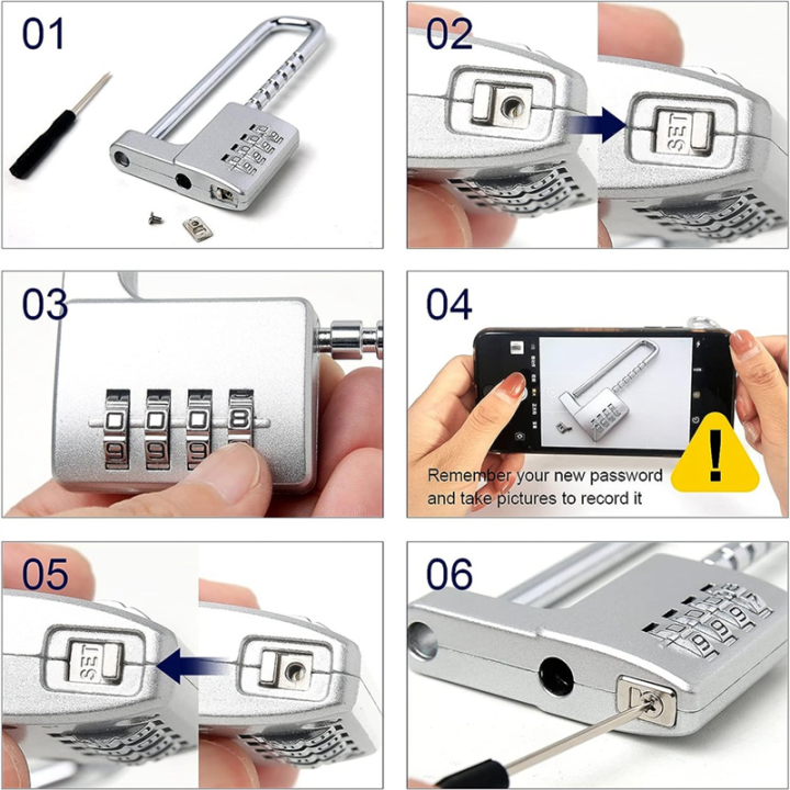 1%20PCS%20Combination%20Padlock%20Stainless%20Steel%20Gym%20Locker%20Lock%20Code%20Long%20Adjustable%20Shackle%20Lock%20For%20School,Gym%20Silver%20-%20Image%206