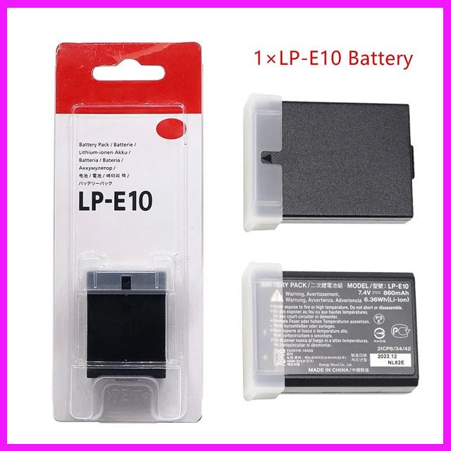 Batteria Compatibile Per Canon LP-E10 - 7.4V 1100mAh Li-Ion Per Fotocamere EOS - 3
