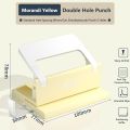 Practical Metal Double Holes Puncher Double Holes Binding Aid Tools Round Paper Puncher DIY Punching Tool Disc Ring Binding Tool School Office. 