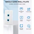 Ethernet Wall Plate with Low Voltage Mounting Bracket,Single Gang. 