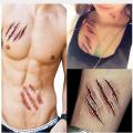 【Hottest Trends】RCtown Horror Realistic Fake Bloody Wound Stitch Scar Scab Waterproof Temporary Sticker Body Prank Makeup Props. 
