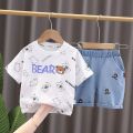 Boys' Suit Summer Korean Style Children's Short Sleeve Children Clothes Boys' Summer Sports Two-Piece Suit 1-2-3-4. 