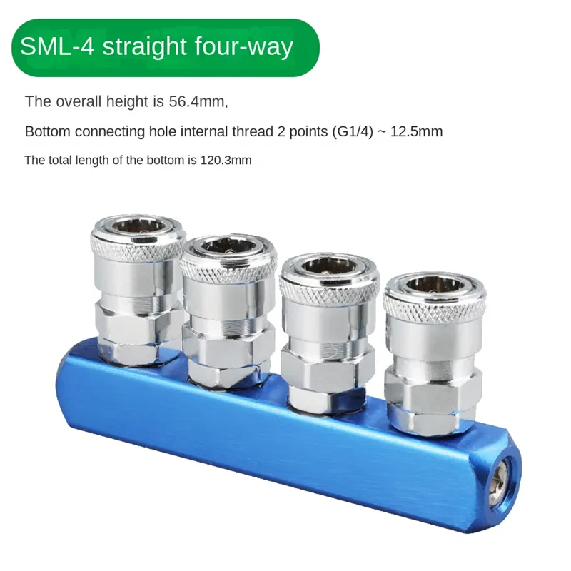 【ファッション通販】 Coupler Splitter Multi Manifold Pneumatic Way 4 Distributor 電動工具・エア工具