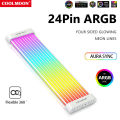 KOKKO COOLMOON ARGB LED Strip Light Fits 8PIN 24PIN Power Cables DIY Lamp Bar Light Strip For PC Computer Case Chassis. 