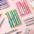 Random Cute Press Gel Pens Stationery Cute Pink Dinosaur Cartoon Gel Pens Stationery Sets For Girls Office School Supplies Pens. 