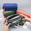 【HOT】 Double Zipper Camouflage Canvas Pencil Case Boys Pencil Bag School Stationery Bag Student Pen Case School Supplies Storage Bags. 