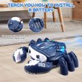 Mechanical Crawling Crab Toys with Spray Mist Smoke - Interactive Kids Toys with Lights & Music, Escaping Crab Dog Cat Pet Toy. 