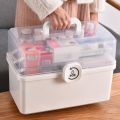First aid kit portable large-capacity medicine box with handle multi-functional household convenient medicine storage box. 