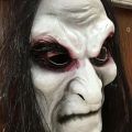【HUT】 Halloween Zombie Mask Ghost Festival Horror Mask Scary Halloween Long Hair Ghost Scary Mask Cosplay Props Scary Party Supplies. 