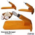 Coconut scraper wooden table top. 