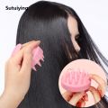 Sutuiying 【2025 Version】 Silicone Shampoo Brush Massage Scalp Comb Smoothing Hair Tool Hair Washing Comb Bath Shower Brush Salon Hairdressing Tool 1PC. 